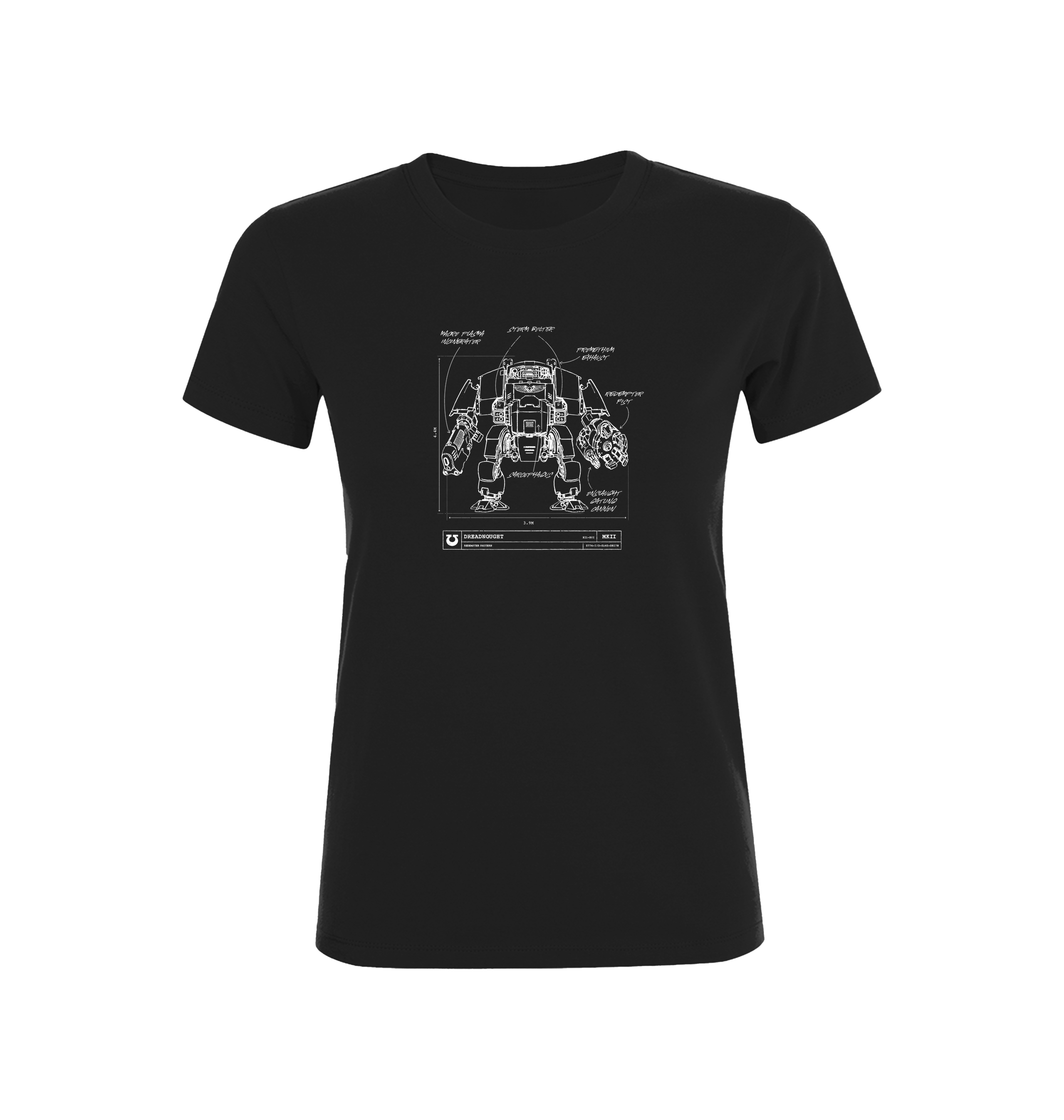 Black Ultramarines Redemptor Dreadnought Fitted T Shirt